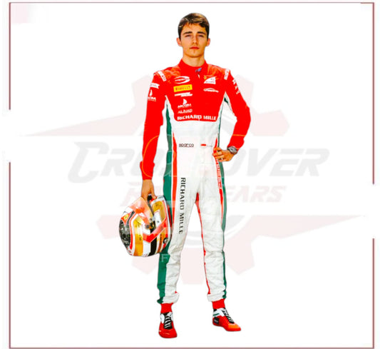 Charles Leclerc 2017 Formula 2 Race Suit Prema Power Team CROSSOVER RACEWEARS