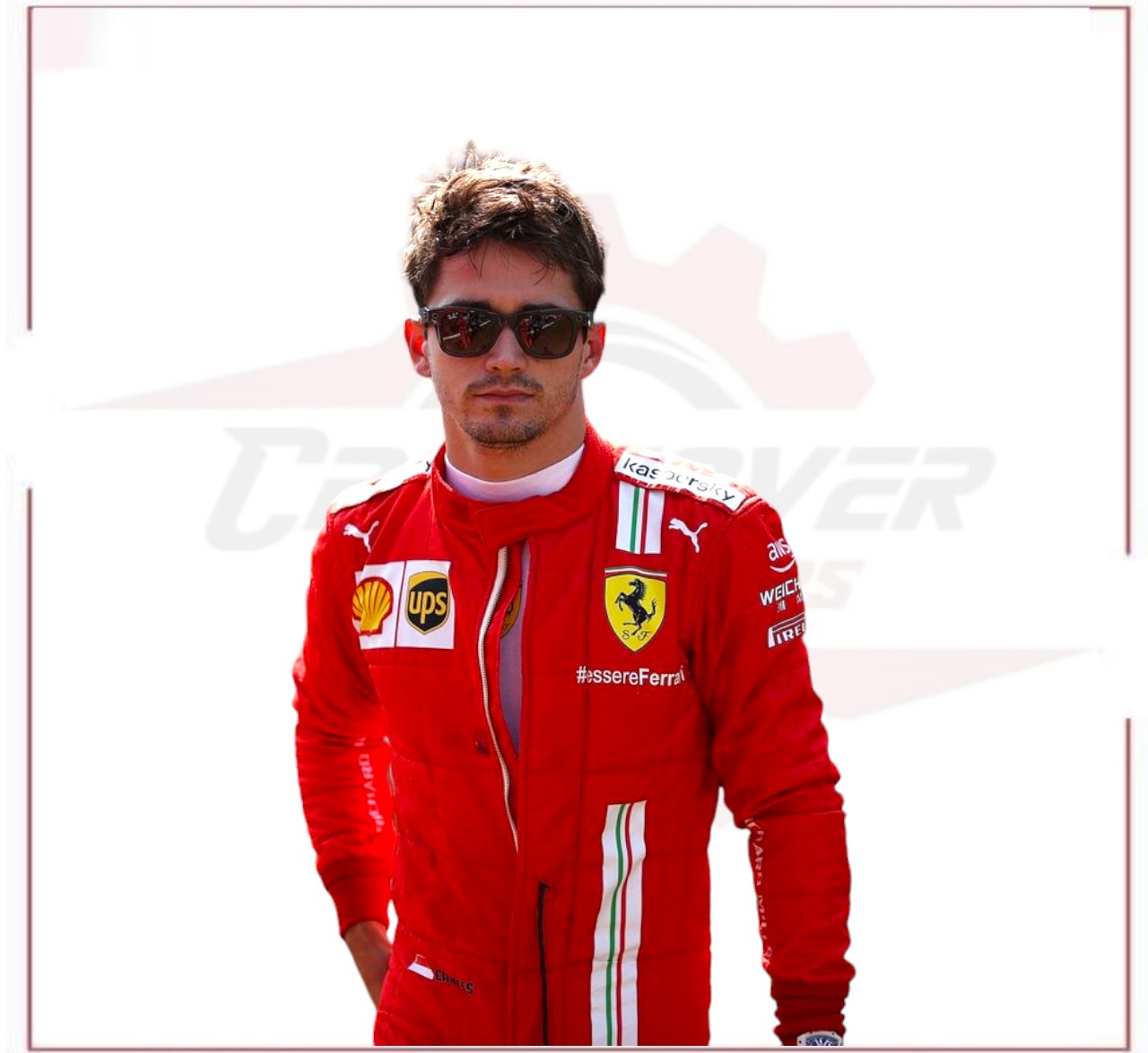 2021 Charles Leclerc Ferrari Racing Suit F1 Team Mission Winnow - CROSSOVER RACEWEARS 