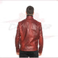 Attila - Men's Biker Jacket in Genuine Bordeaux Leather CROSSOVER RACEWEARS