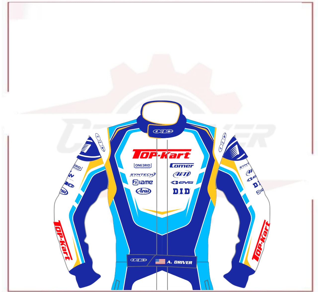 New 2023 Top Kart Racing Suit CROSSOVER RACEWEARS
