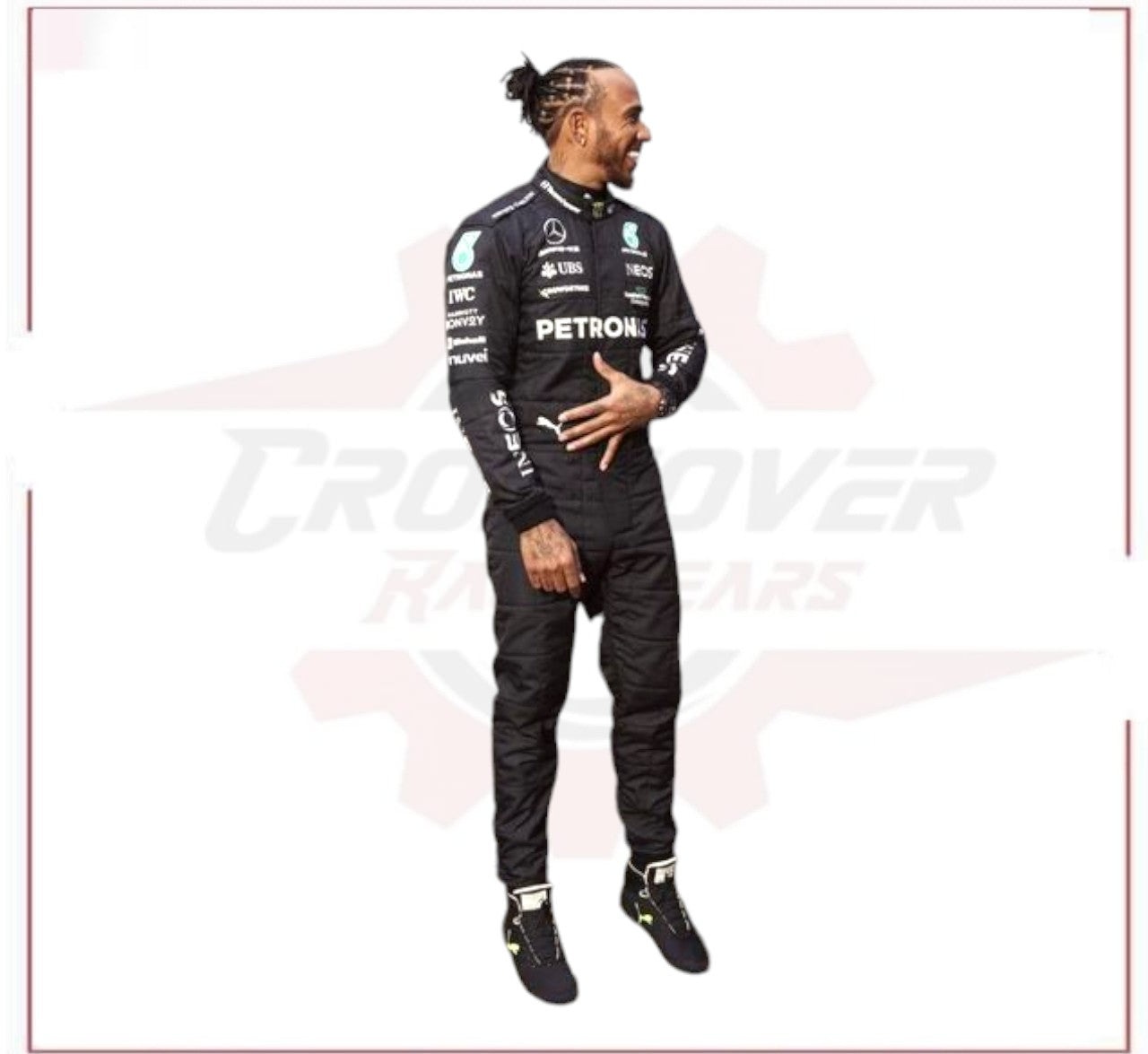 2023 Lewis Hamilton Mercedes AMG F1 Race Suit CROSSOVER RACEWEARS