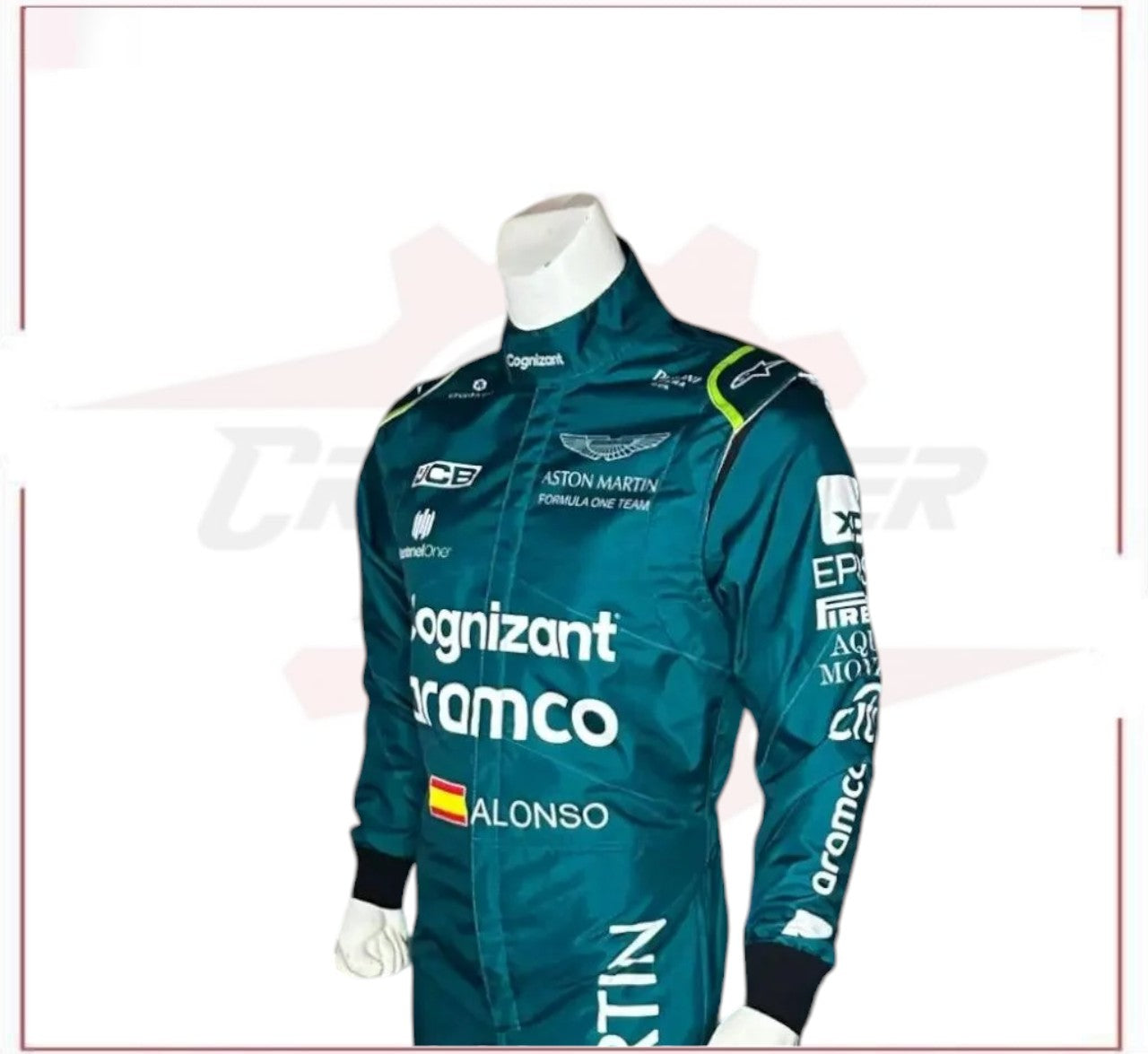 2023 Fernando Alonso Aston Martin F1 Race Suit CROSSOVER RACEWEARS