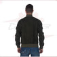 U03 Bis - Men's Bomber Jacket in Genuine Green Suede Leather CROSSOVER RACEWEARS