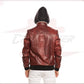 Bomber KiWey - Men’s Bomber Bordeaux genuine leather CROSSOVER RACEWEARS