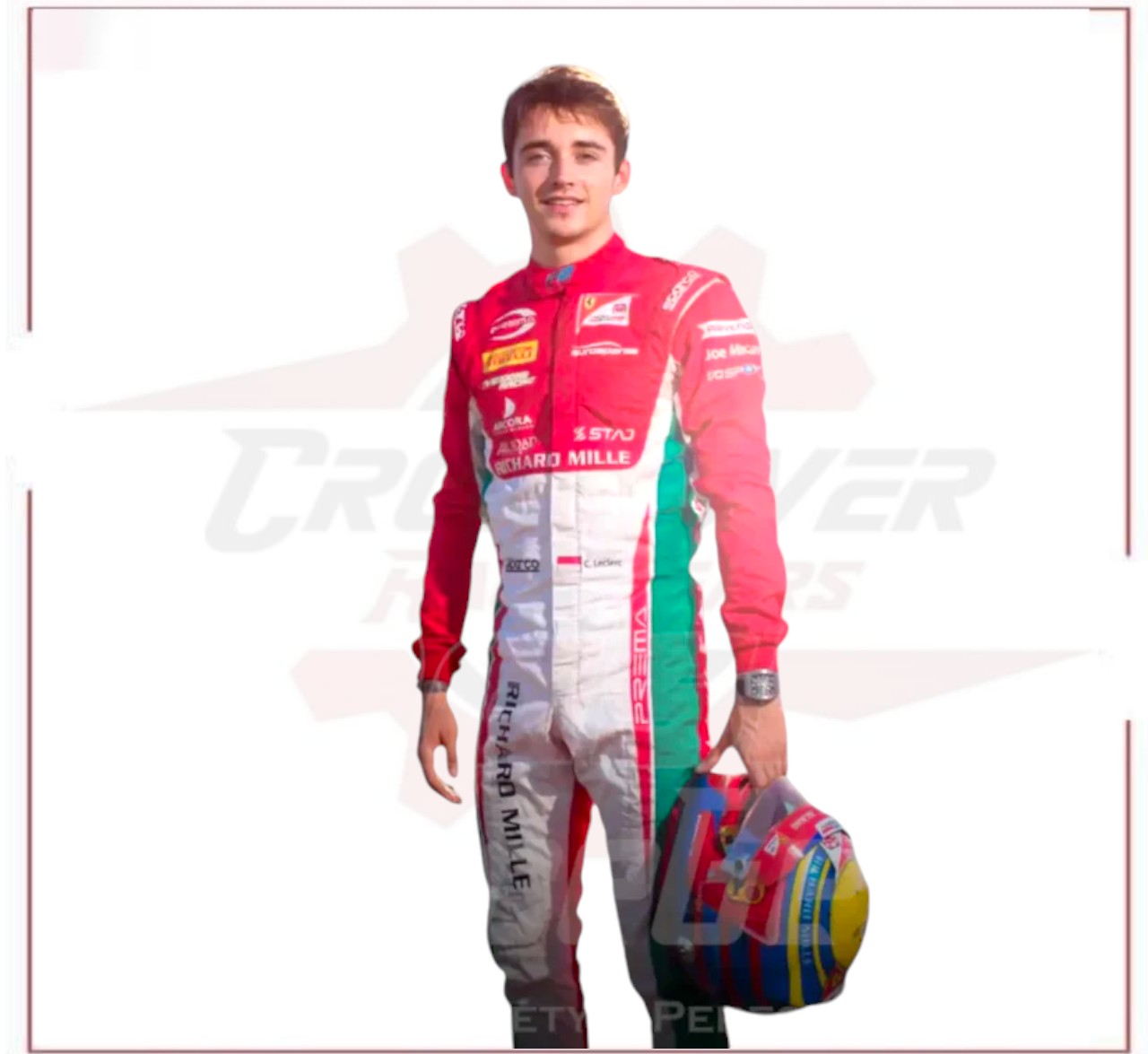 Charles Leclerc 2017 Formula 2 Race Suit Prema Power Team CROSSOVER RACEWEARS
