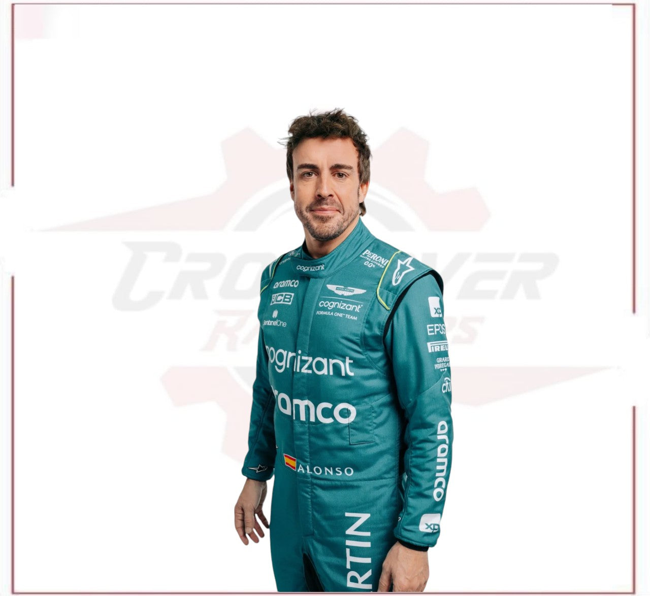 2023 Fernando Alonso Aston Martin F1 Race Suit CROSSOVER RACEWEARS