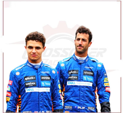2021 Lando Norrirs McLaren F1 Team Race Suit CROSSOVER RACEWEARS