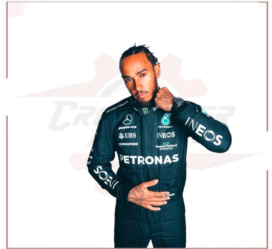 2023 Lewis Hamilton Mercedes AMG F1 Race Suit CROSSOVER RACEWEARS