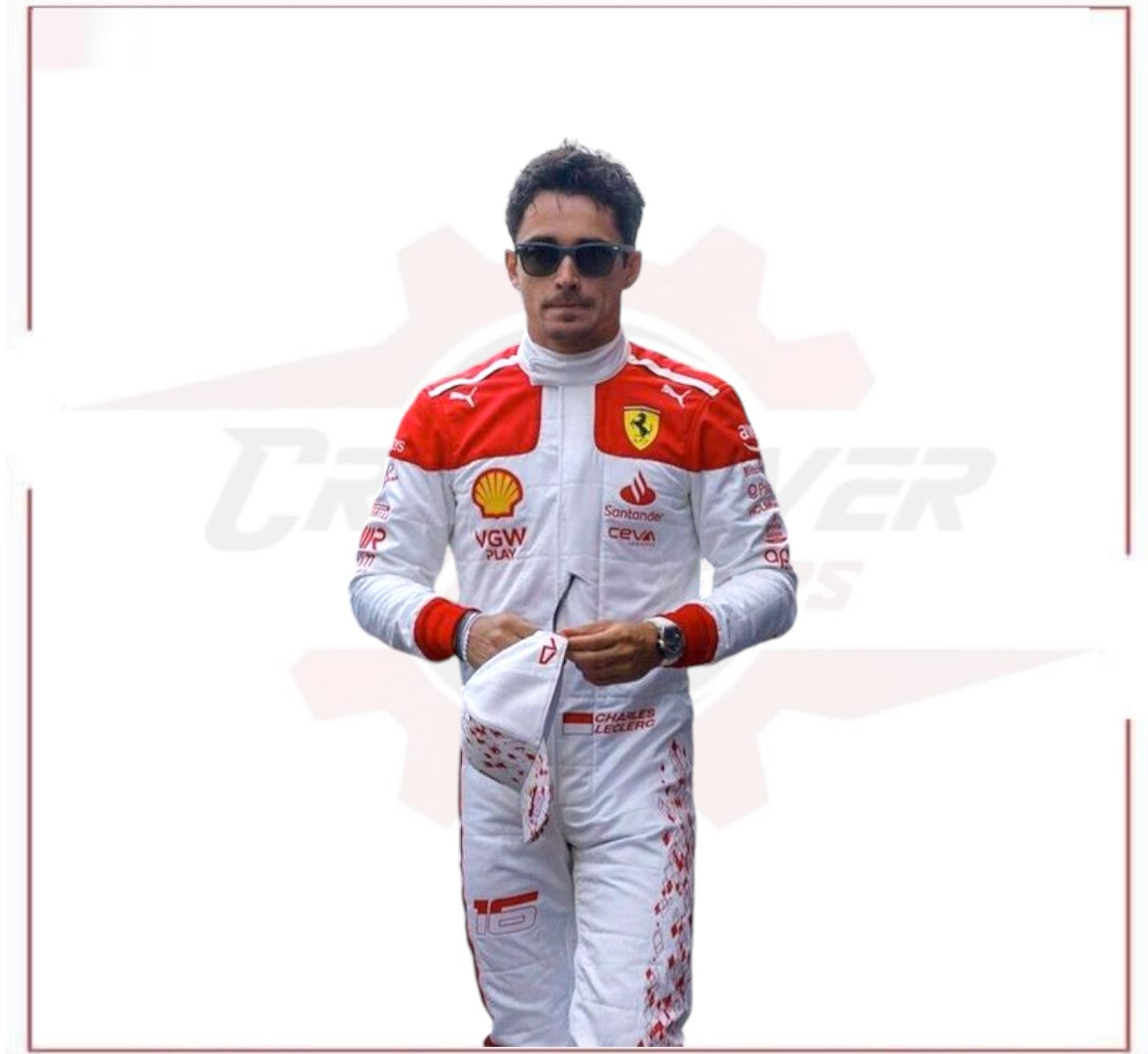 2023 Charles Leclerc Monaco GP F1 Scuderia Ferrari Race Suit - CROSSOVER RACEWEARS 