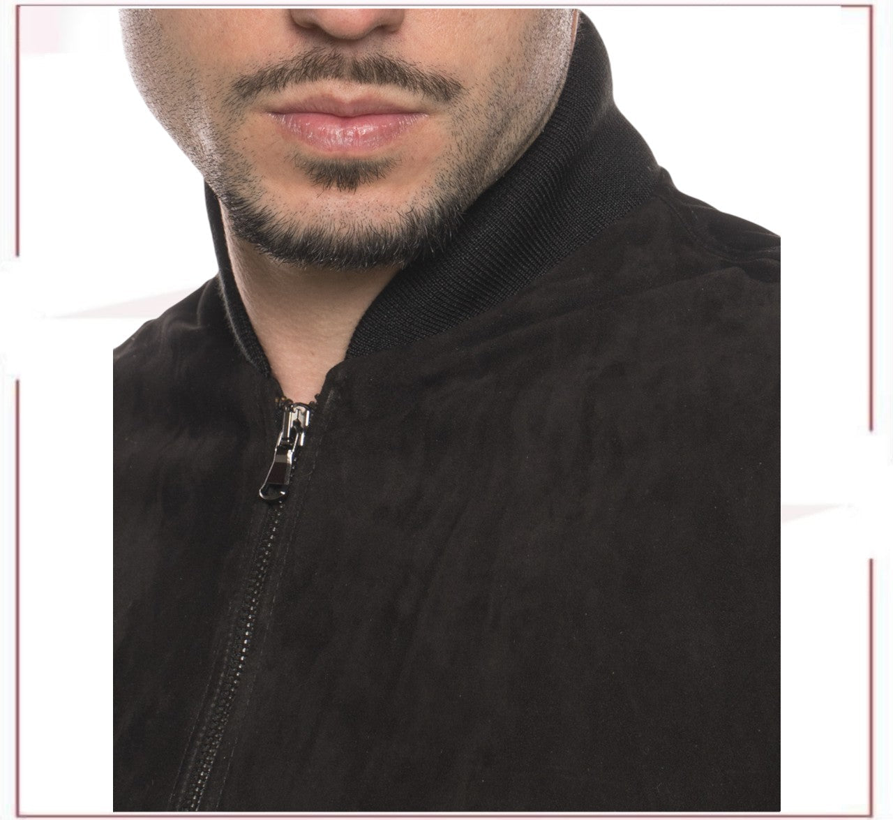 David - Men's Bomber Jacket in Genuine Dark Brown Suede Leather CROSSOVER RACEWEARS