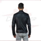 Men's Perfecto Jacket in Genuine Black Leather CROSSOVER RACEWEARS