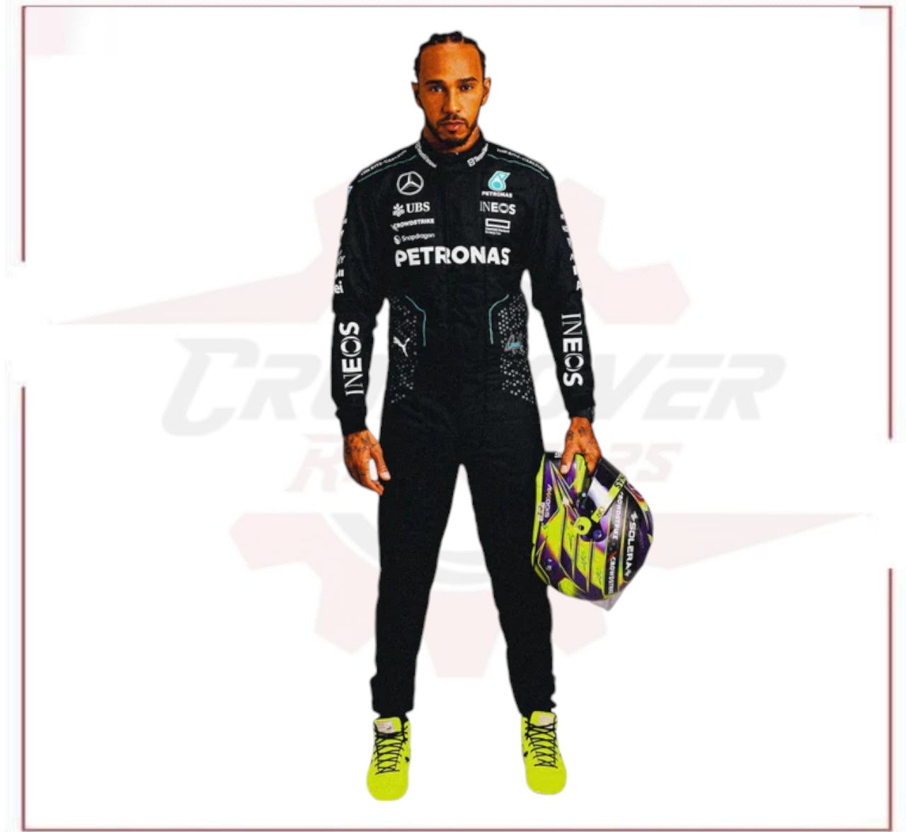 2024 Lewis Hamilton Mercedes AMG F1 Team Suit CROSSOVER RACEWEARS