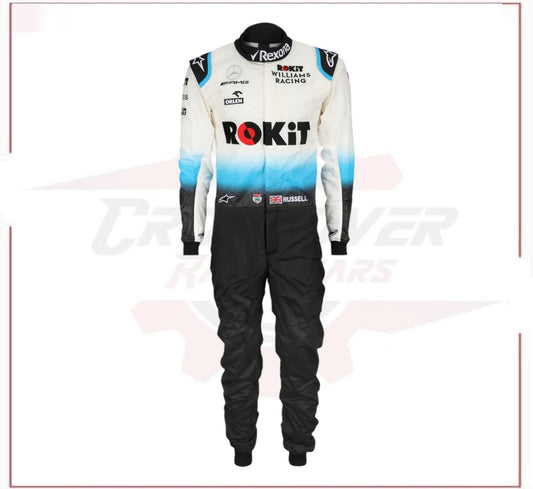 2019 George Russell Rokit Williams Racing F1 Race Suit CROSSOVER RACEWEARS