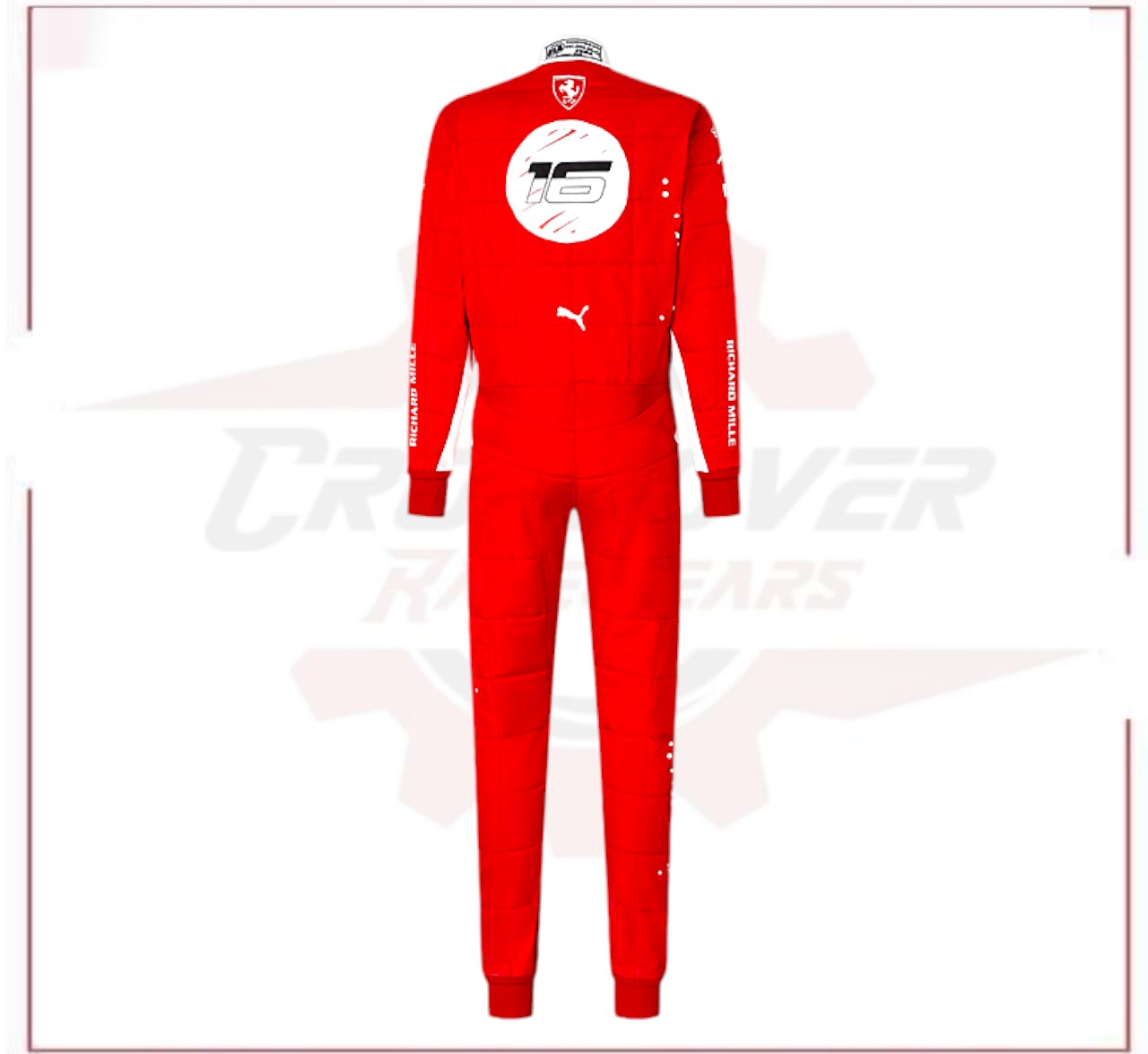 2023 New Las Vegas Charles Leclerc F1 Scuderia Ferrari Race Suit CROSSOVER RACEWEARS