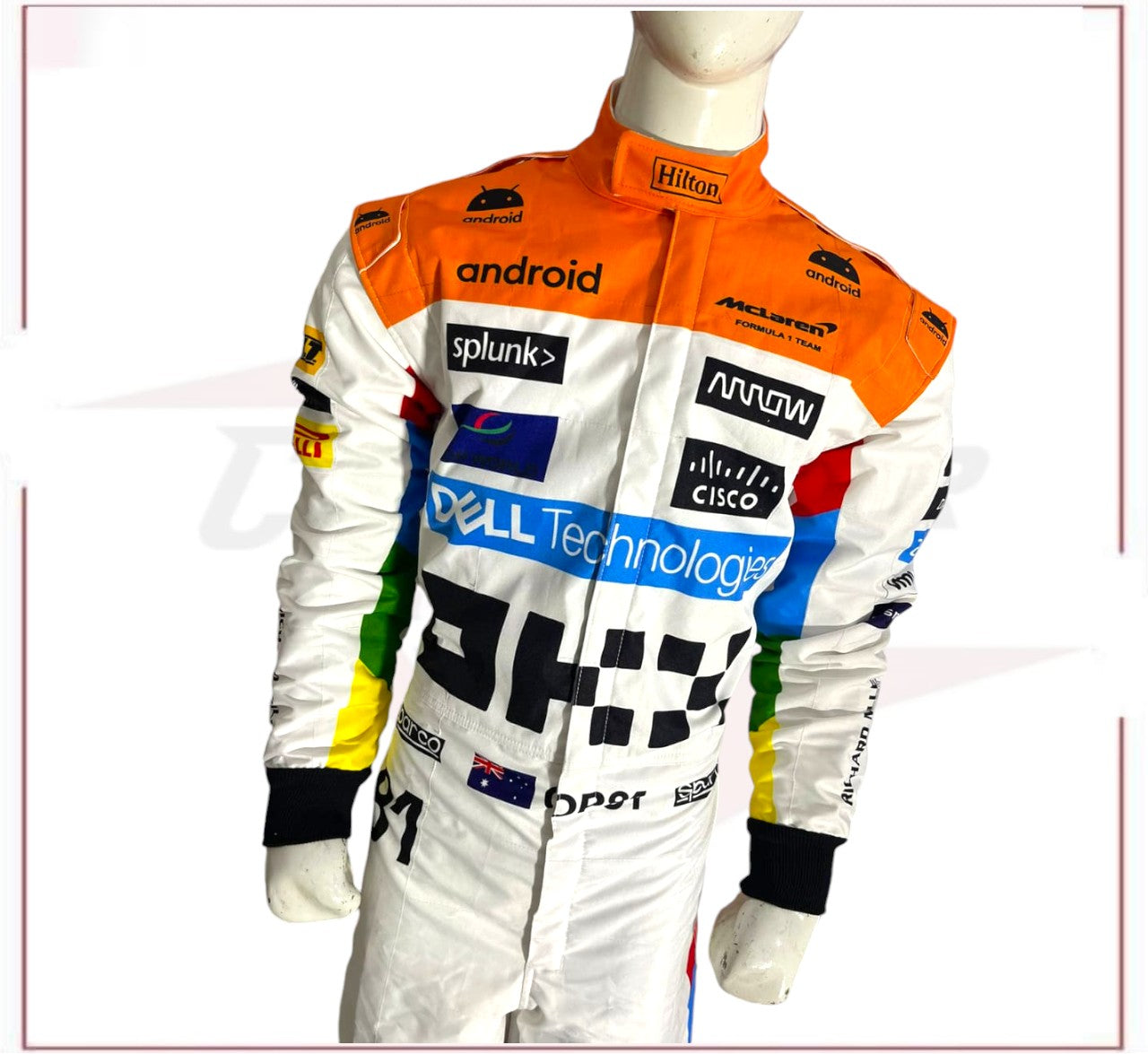 NEW MCLAREN SILVERSTONE OSCAR PIASTRI 2023 F1 TEAM RACE SUIT CROSSOVER RACEWEARS