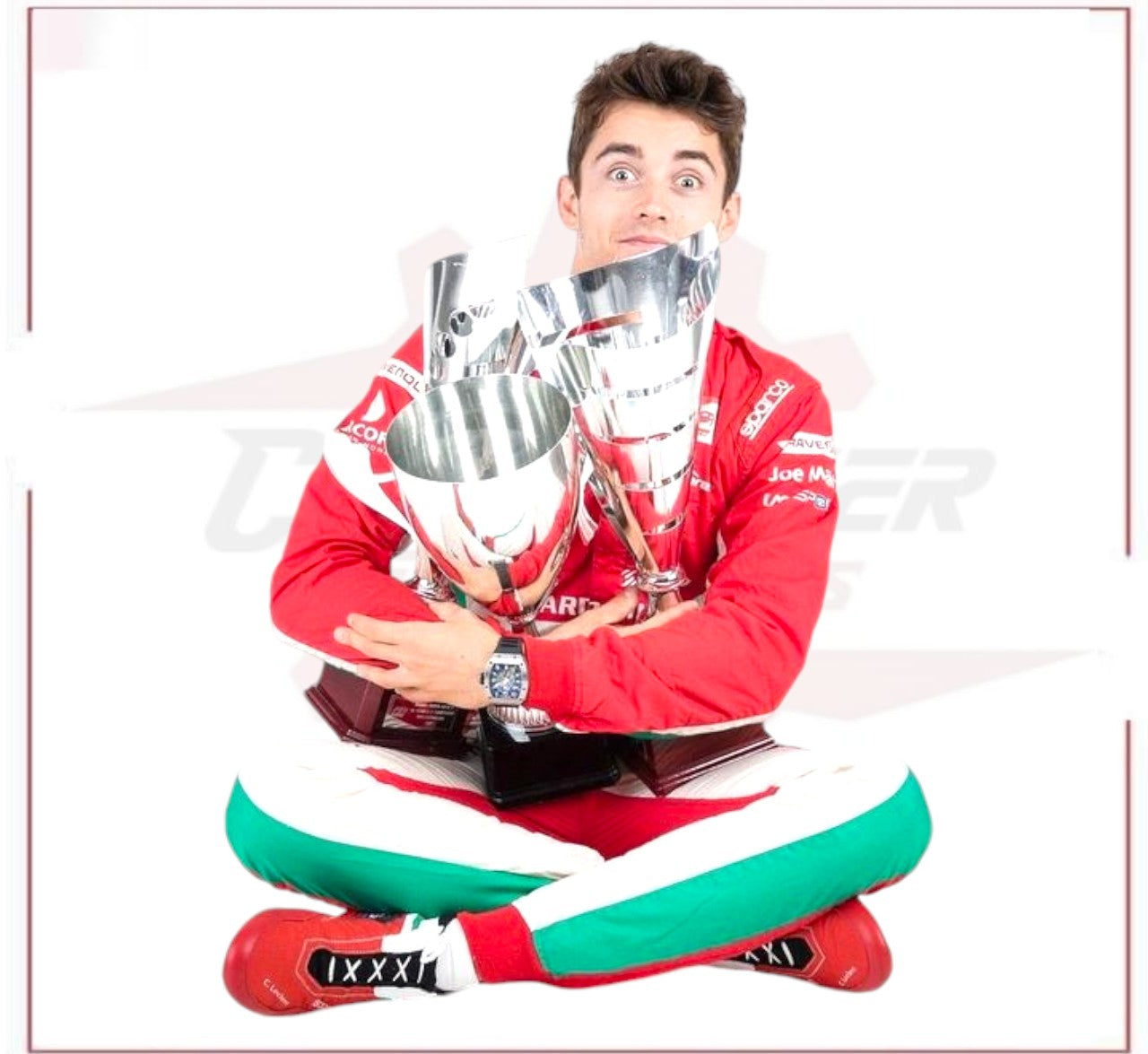 Charles Leclerc 2017 Formula 2 Race Suit Prema Power Team CROSSOVER RACEWEARS
