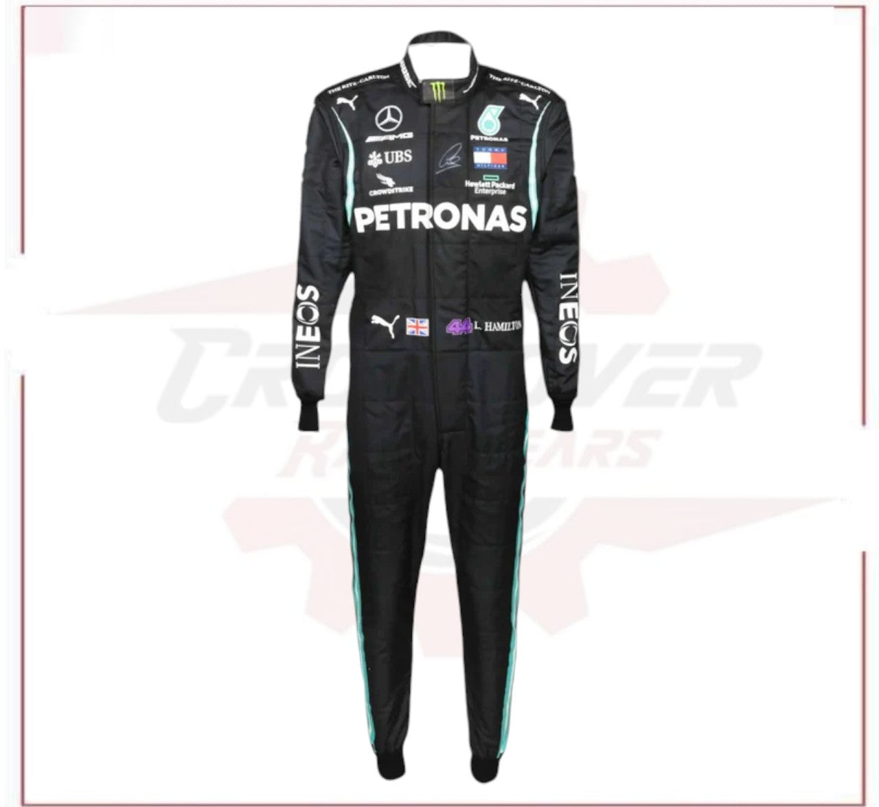 2020 Lewis Hamilton Mercedes AMG F1 Race Suit CROSSOVER RACEWEARS