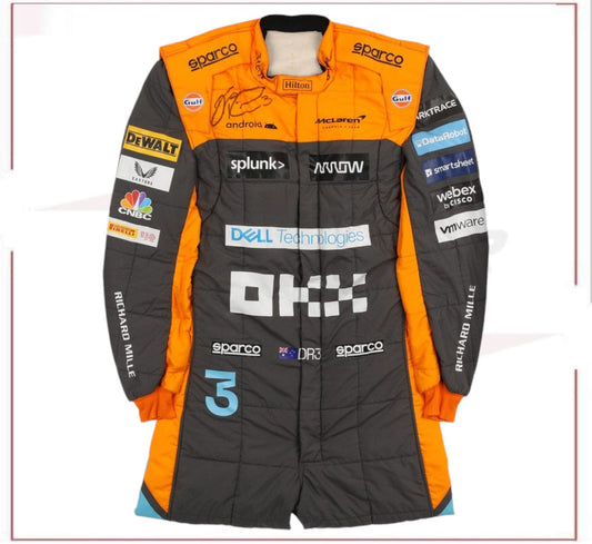 2022 Daniel Ricciardo Mclaren Signed Race Used Race Suit - São Paulo GP