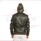 Bomber KiWey - Men’s Bomber Green genuine leather CROSSOVER RACEWEARS