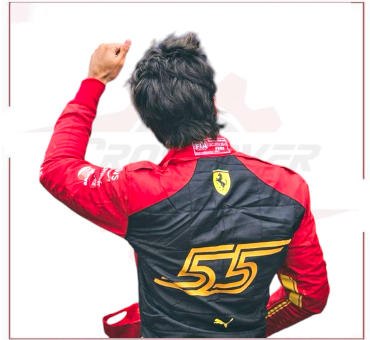 Special Ferrari Race Suit Carlos Sainz 2023 F1 Spain GP - CROSSOVER RACEWEARS 