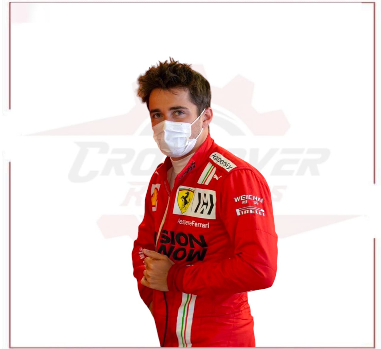 2021 Charles Leclerc Ferrari Racing Suit F1 Team Mission Winnow - CROSSOVER RACEWEARS 
