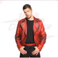 Vasco - Men's Studded Jacket in Genuine Bordeaux Leather CROSSOVER RACEWEARS
