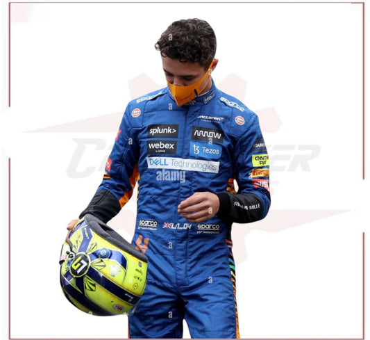 2021 Lando Norrirs McLaren F1 Team Race Suit CROSSOVER RACEWEARS
