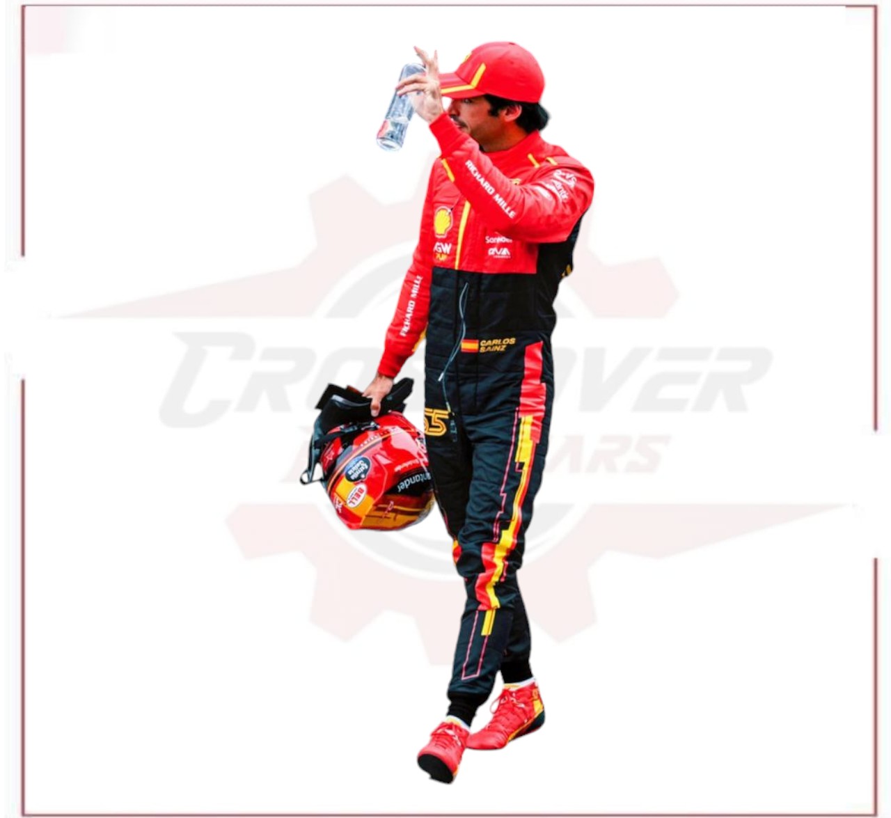 Special Ferrari Race Suit Carlos Sainz 2023 F1 Spain GP - CROSSOVER RACEWEARS 