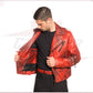 Vasco - Men's Studded Jacket in Genuine Bordeaux Leather CROSSOVER RACEWEARS