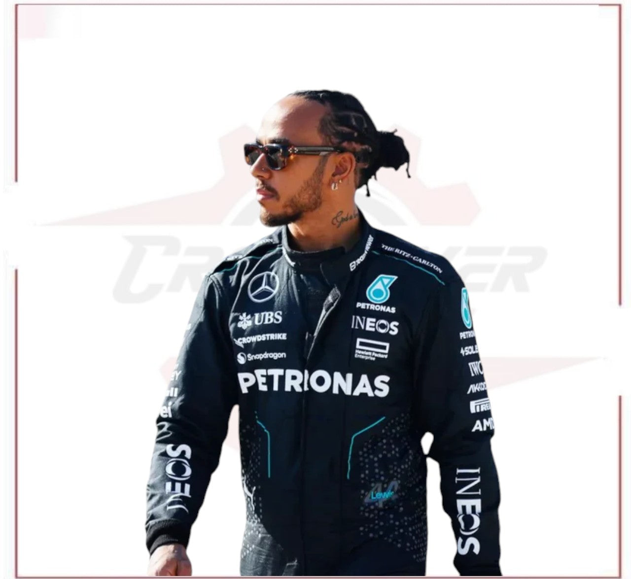 2024 Lewis Hamilton Mercedes AMG F1 Team Suit CROSSOVER RACEWEARS
