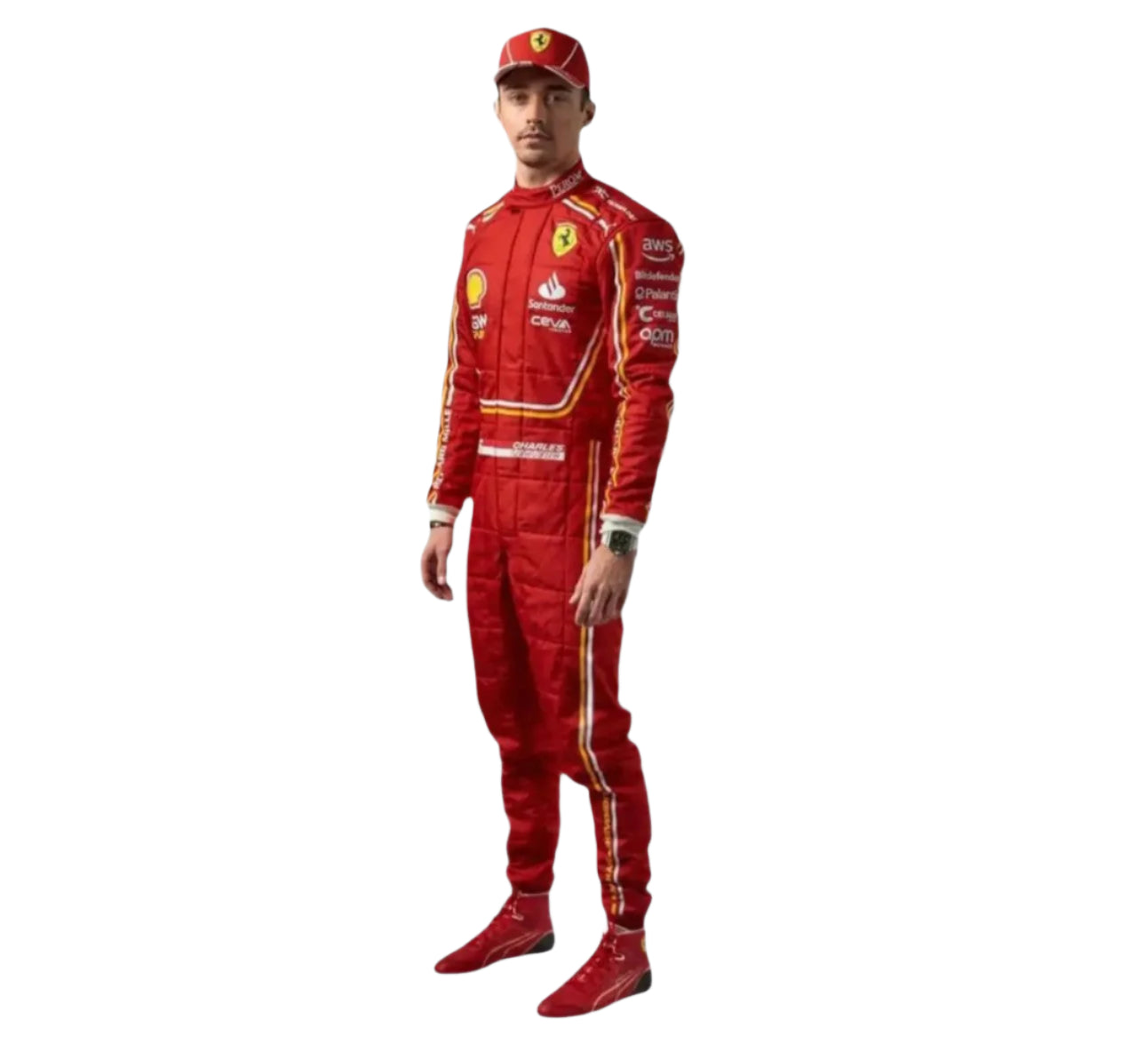 New Charles Leclerc 2024 Scuderia Ferrari F1 Team Racing Suit