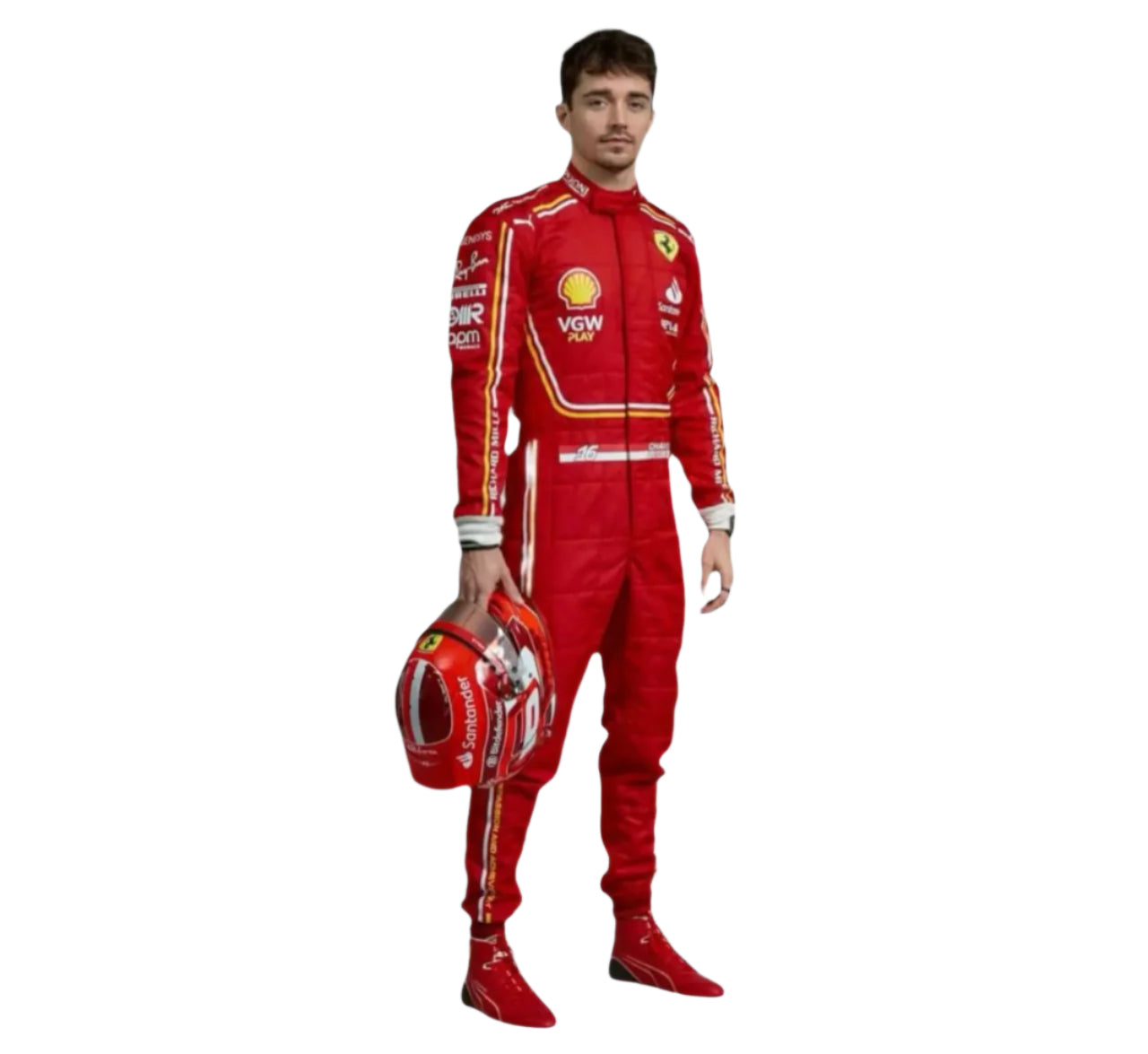 New Charles Leclerc 2024 Scuderia Ferrari F1 Team Racing Suit