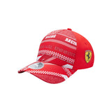 Red cap with Ferrari logo and branding on a white background