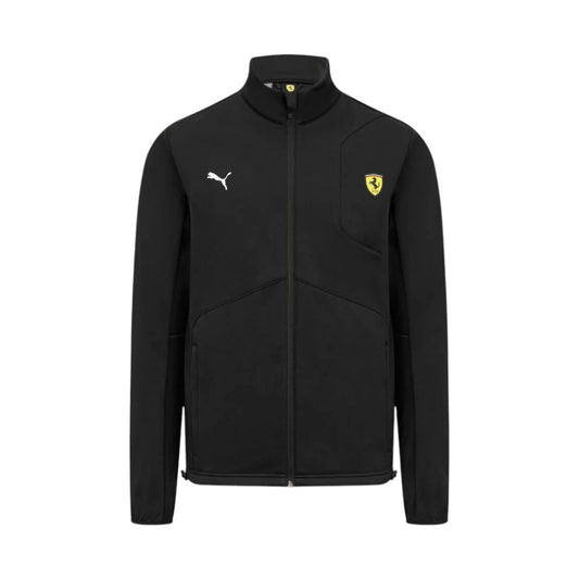 Black jacket with Puma and Ferrari logos on a white background