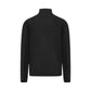 Black quarter-zip sweatshirt on a white background
