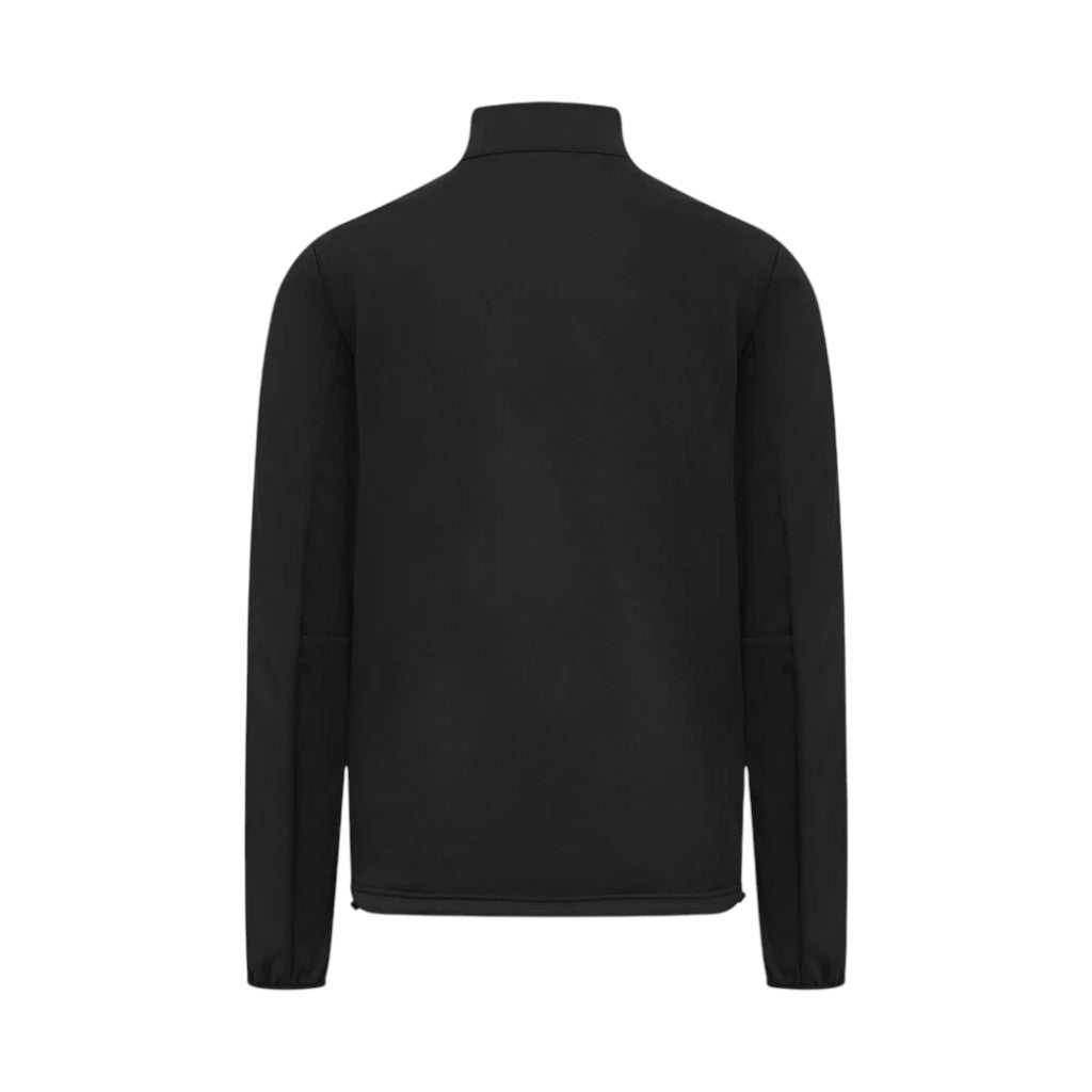 Black quarter-zip sweatshirt on a white background