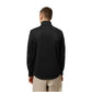 Man wearing a black jacket on a white background
