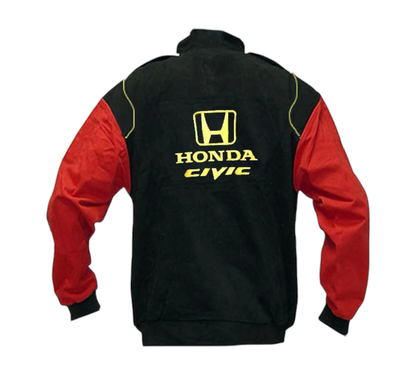 Honda Civic Racing Jacket Black and Red with Yellow
