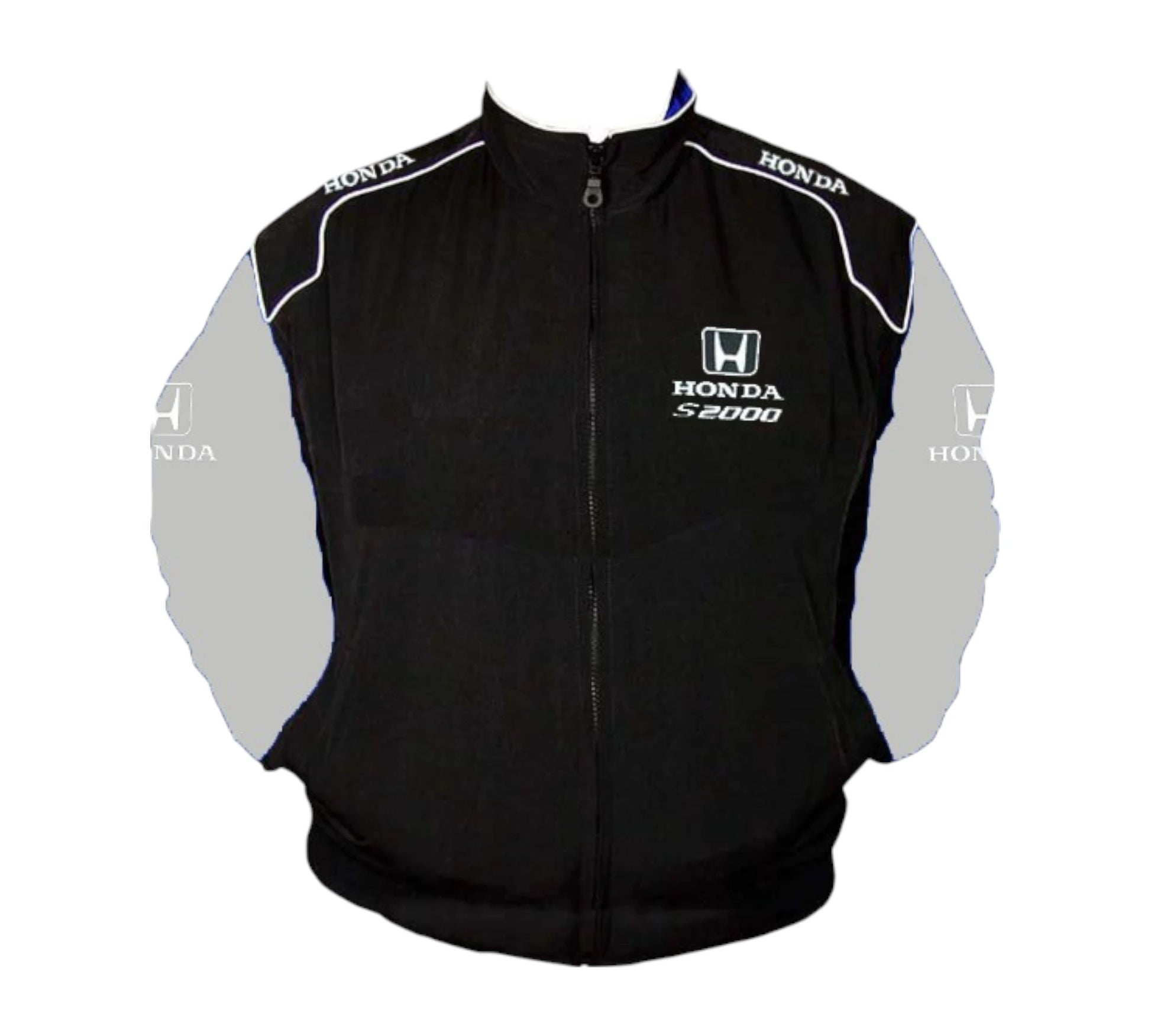 Honda S2000 Racing Jacket Black and Light Gray
