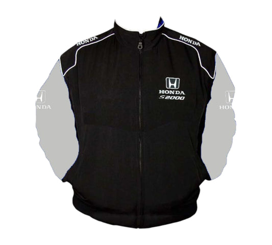 Honda S2000 Racing Jacket Black and Light Gray
