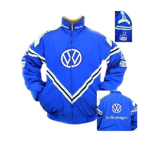 VW Volkswagen Racing Jacket Royal Blue with White