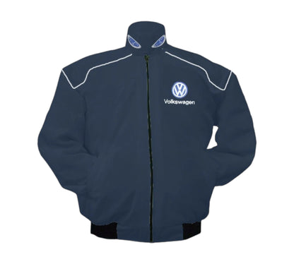 VW Volkswagen Vintage Racing Jacket Dark Blue