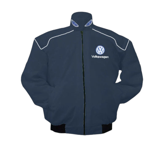 VW Volkswagen Vintage Racing Jacket Dark Blue