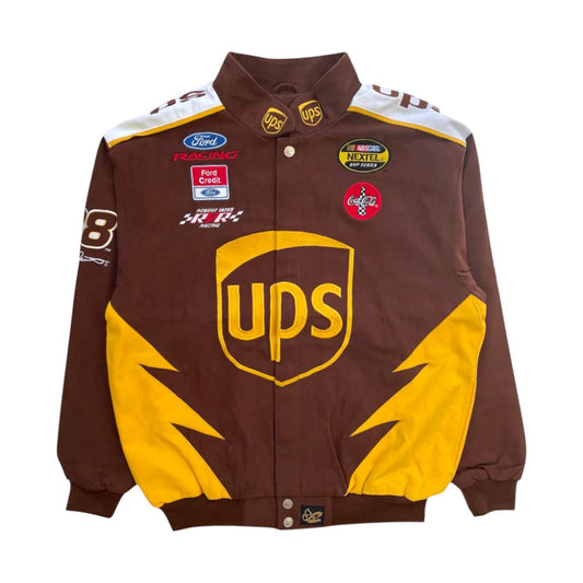 Vintage UPS Brown Nascar Racing Jacket