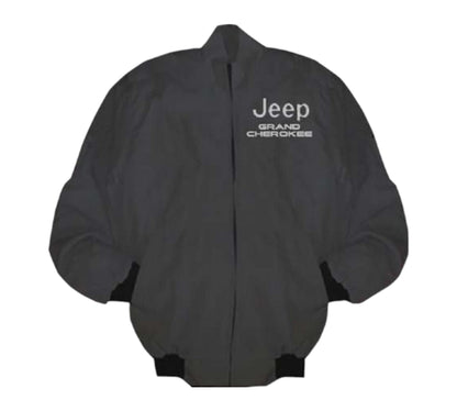 Black jacket with 'Jeep Grand Cherokee' logo on a white background
