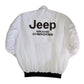 White jacket with 'Jeep Grand Cherokee' text on a white background