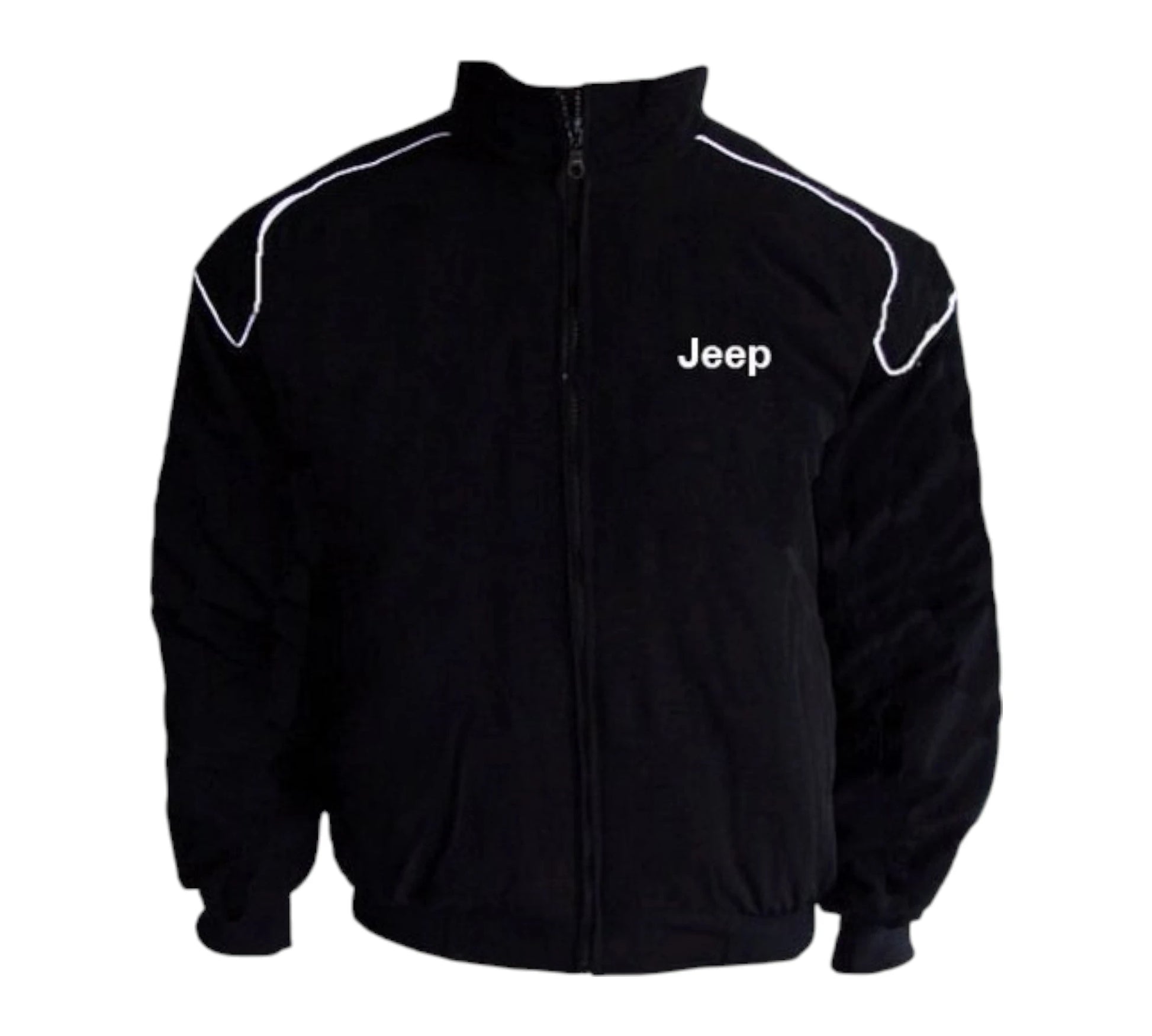 Jeep Racing Jacket Black with Piping
