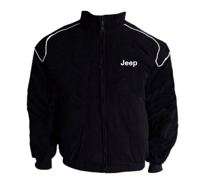 Jeep Racing Jacket Black with Piping
