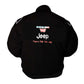 Black jacket with Jeep logo on a white background