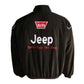 Black jacket with Jeep and Warn logos on a white background